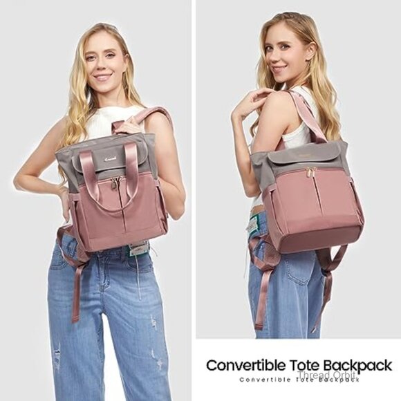 Convertible Mini Backpack Tote with Clutch, Water-Repellent Polyester Daypack main image 6